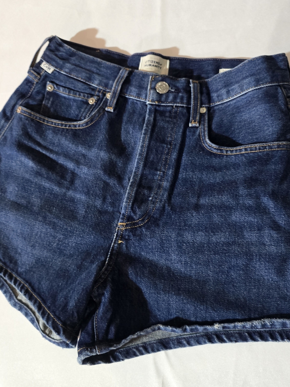 Citizens of Humanity Marlow Vintage Denim Shorts, Size 25, Dark Indigo